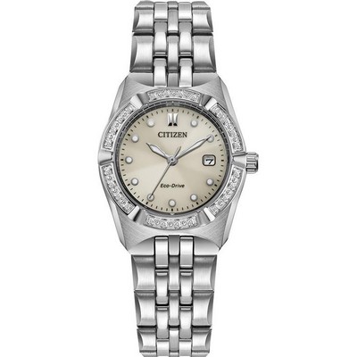 Citizen Watch Ladies' Corso Stainless Steel Bracelet Watch Taupe Dial