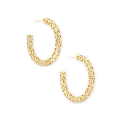 Kendra Scott Maggie Small Hoop Earrings - Gold