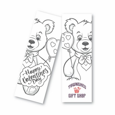 Valentine's Day Coloring Bookmark