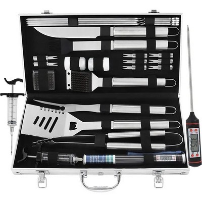 23 Pieces BBQ Accessories Grill Tools Set with Aluminum Case