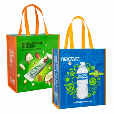 150g Laminated RPET Recycled Full-Color Printed Promotional Bag (13"x15"x8)