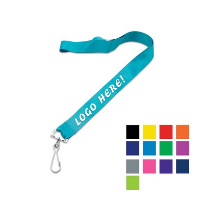 Custom 1" Polyester Lanyard w/ Metal Swivel J Hook