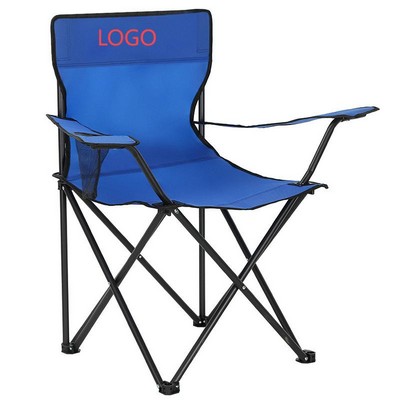Oxford Cloth Folding Camp Chair With Armrests