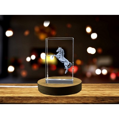 Arabian Horse Crystal Trophy Award - Exquisite Craftsmanship of Majestic Breed