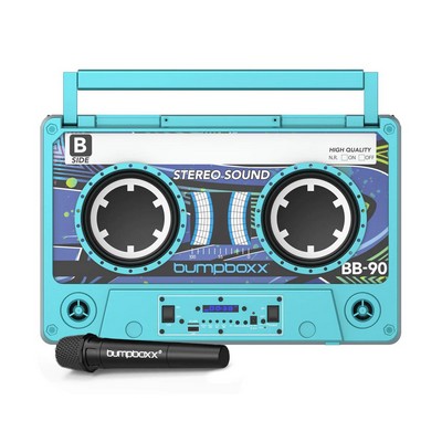 Bumpboxx Remixx Bluetooth Boombox Speaker Neon Blue