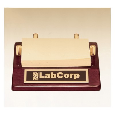 Rosewood Piano Finish Post It Note Holder with Plate