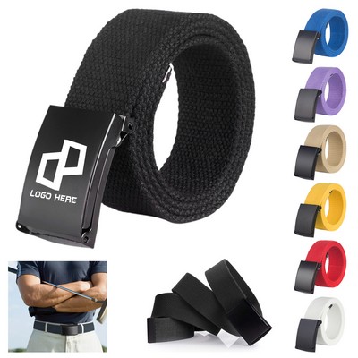 Nylon Fashion Belt W/ Metal Buckle