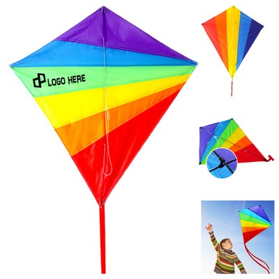 Custom Advertising Diamond Kite W/ 30 Meter String