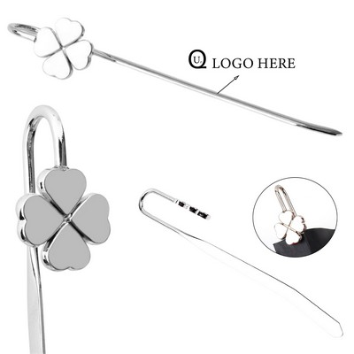 Metal Four-Leaf Clover Bookmark