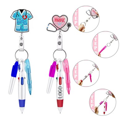 Acrylic Nurse Pen Set Medical Telescopic Scroll