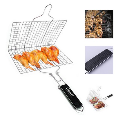 Outdoor Barbecue Stainless Steel Large Grilling Basket