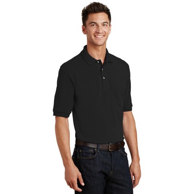 Port Authority® Heavyweight Cotton Pique Polo w/Pocket