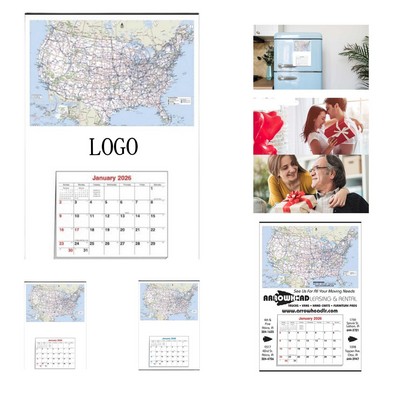 Compact U.S. Map Apron Calendar