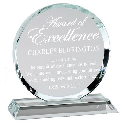 Optical Crystal Round Award (4 3/4" x 5 1/4")