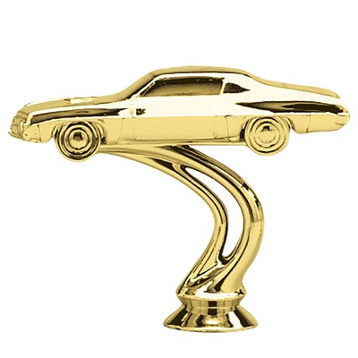 3 3/4" Gold Plastic Stock Car Trophy Figure