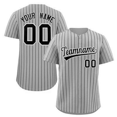Custom Pinstripe Baseball Button Down Jersey