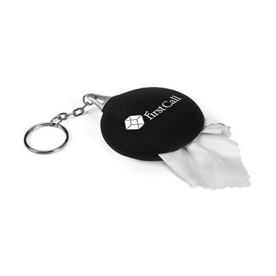 Unprinted Premium Opper Fiber® Cloth w/Big Mouth™ Key Chain - Rush Production