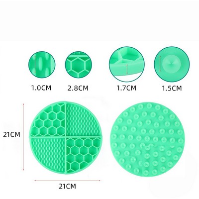 Honeycomb Shape Pet Lick Mat Slow Feeder Mat