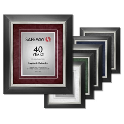 Churchill - Executive Aluminum Certificate Frame (Black & Silver Frame)