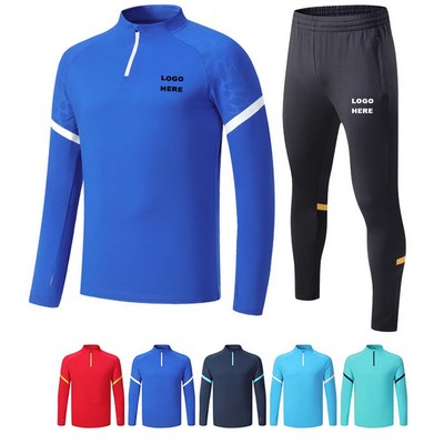Custom Athletic Tracksuit Quick-Dry Running Shirt Sportswear Set Breathable Soccer Uniforms
