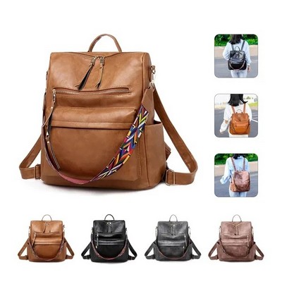 Women's Faux Leather Backpack Purse