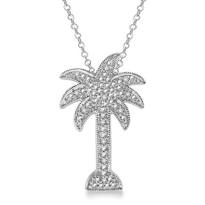 Jilco Inc Diamond Palm Tree Necklace