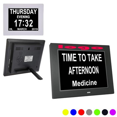 8" Led Display Digital Alarm Clock Photo Frame