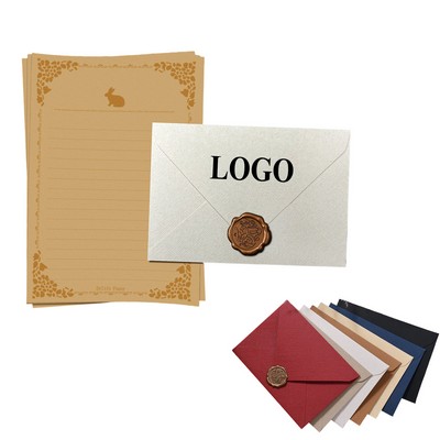 Linen Pattern Envelope Letter Set