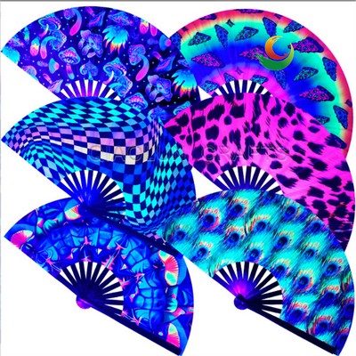  Reflective Large Hand Folding Fan