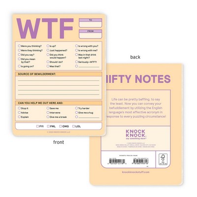 WTF Nifty Note Pad (Pastel Version) - 9781683493716
