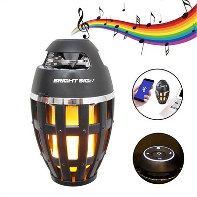LED Bluetooth Speaker with Flame Effect Light