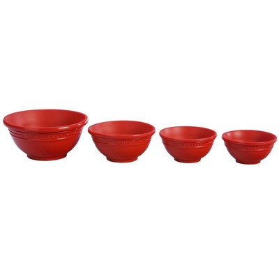 Le Creuset 4Pc Silicone Prep Bowls - Cerise
