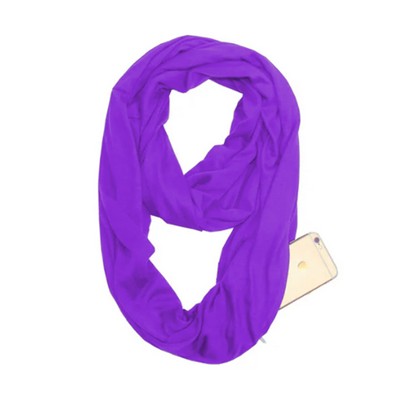 Infinity Scarf with Zipper Pocket