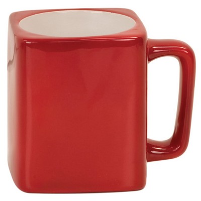 8 oz. Red Ceramic Square LazerMug