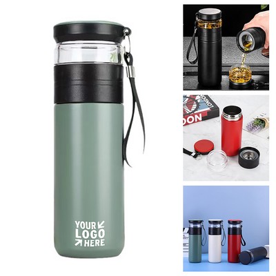 17oz Stainless Steel Insulated Tea Brew Bottle
