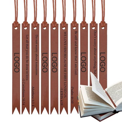 Custom Leather Bible Bookmark with Scripture Inspirational Page Marker for Women Men and Kids Gift