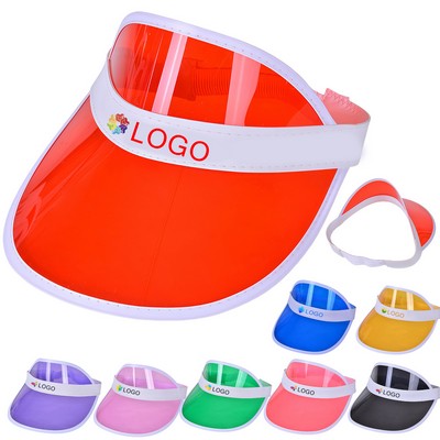 Transparent PVC UV Protection Sun Visor Hat