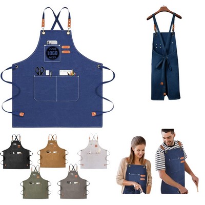 Cross Back Canvas Apron