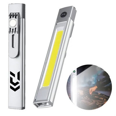 Multifunctional COB Laser Flashlight Magnetic Outdoor Hook