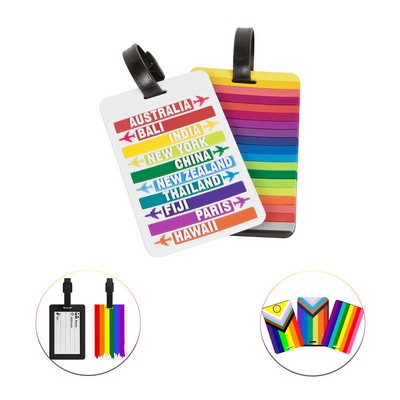 Custom Rainbow PVC Shaped Baggage Tag