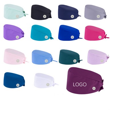 Medical Nurse Scrub Cap with Button