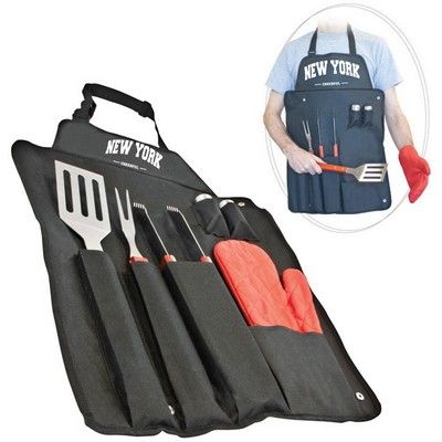 BBQ Apron & Tool Set