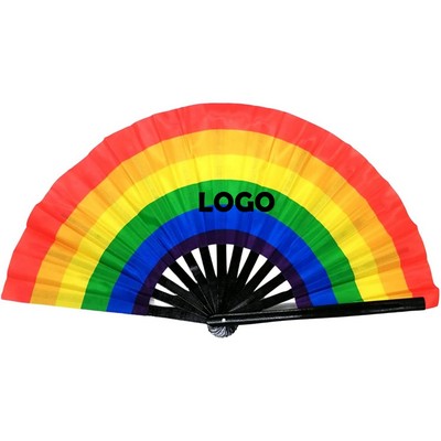 Rainbow Folding Fan