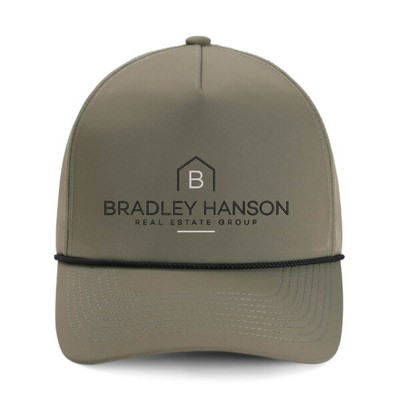 Imperial 5054 5-Panel Wrightson Performance Rope Cap w/ Leatherette Patches or Embroidery