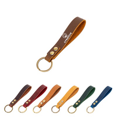 Men's Leather Keychain w/ Belt Clip