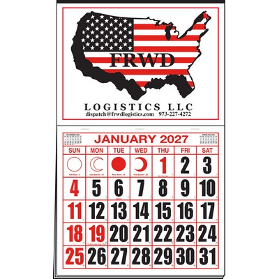 Date Finder 2 Color Imprint Half Apron Calendar
