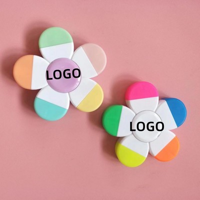 2-in-1 Custom 5-Color Petals Highlighters Fidget Spinner