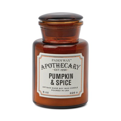 Pumpkin Apothecary Glass Candle 8 Oz. - Pumpkin & Spice