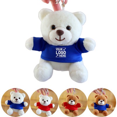 Mini Plush Bear Keychain