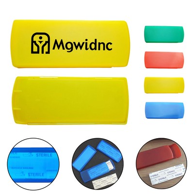 Plastic Slide-Out Drawer Style Bandage Box with 5 Adhesive Wound Strips First Aid Promo